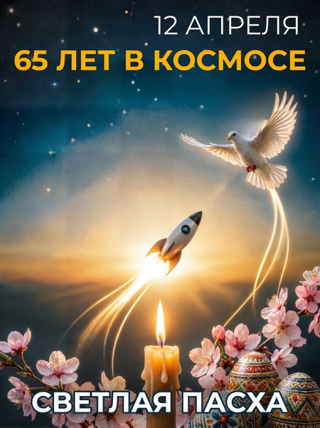 C Днём Космонавтики и со Светлой Пасхой!